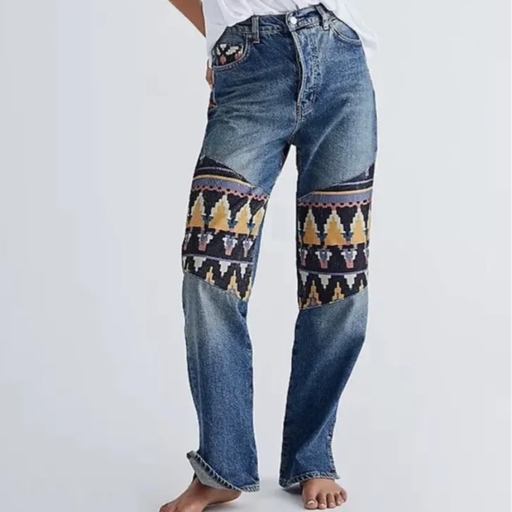 EUC Free People Rocky Mountain Straight Leg Jeans